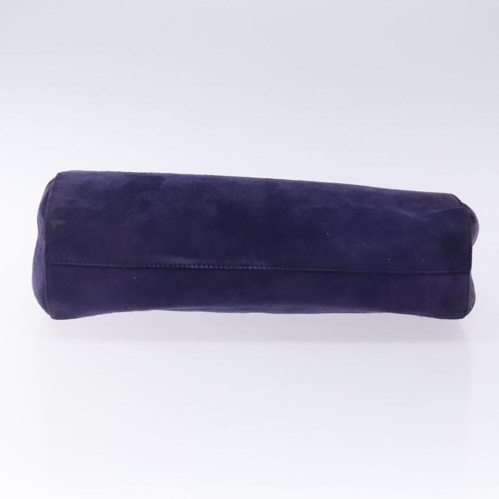 PRADA Hand Bag Suede Purple Gold - Picture 9 of 12